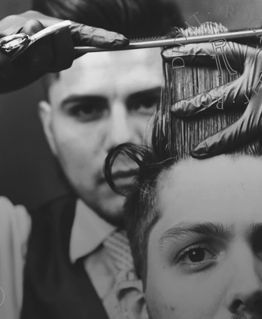 Precision barber craft and authority visual